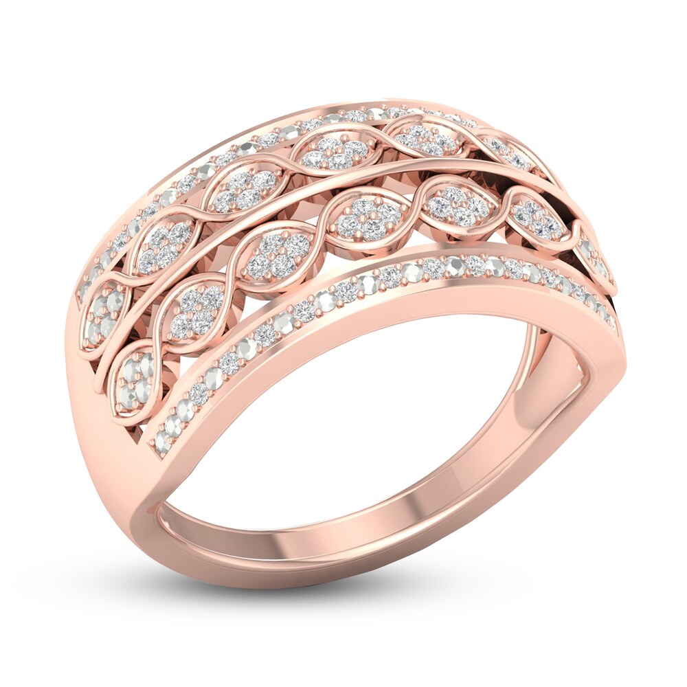 Diamond 4-Row Anniversary Band 1/6 ct tw Round 14K Rose Gold ozpkNHDJ Diamond 4-Row Anniversary Band 1/6 ct tw Round 14K Rose Gold ozpkNHDJ