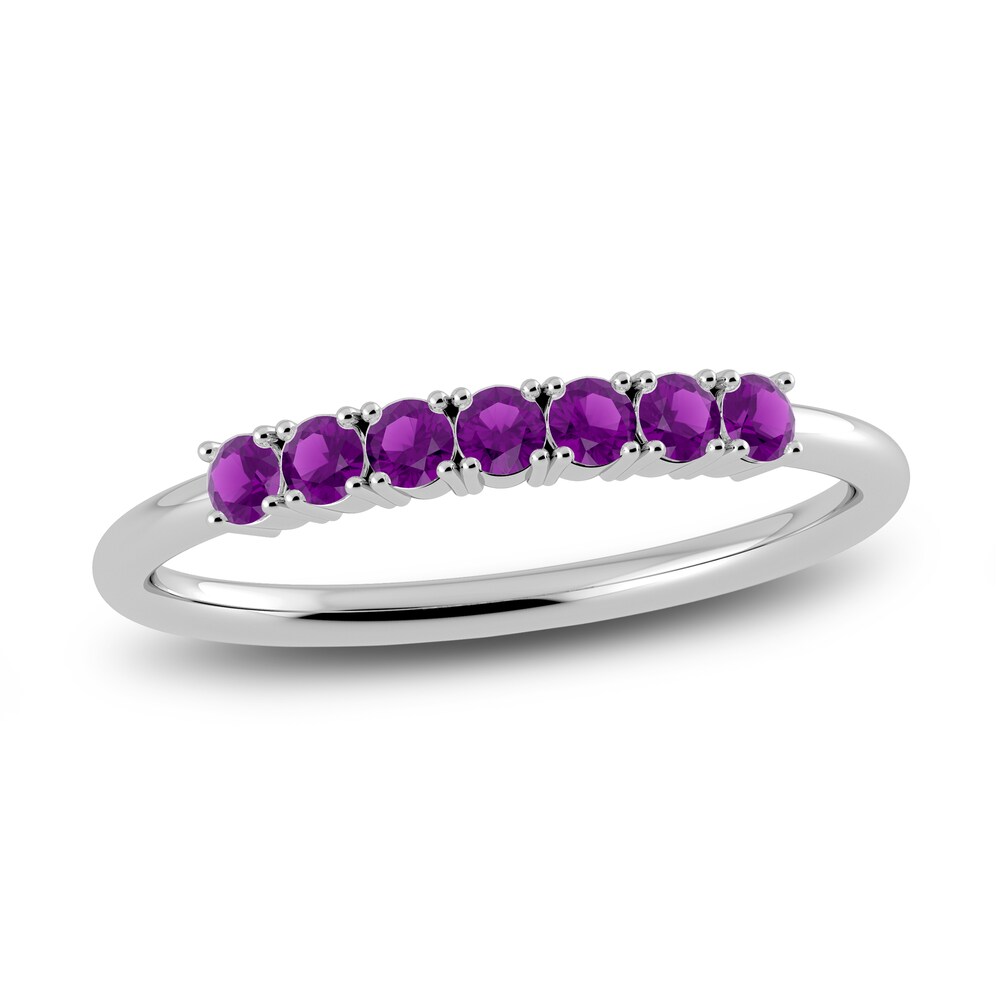 Juliette Maison Natural Amethyst Half Eternity Ring 10K White Gold p04ROmSl Juliette Maison Natural Amethyst Half Eternity Ring 10K White Gold p04ROmSl