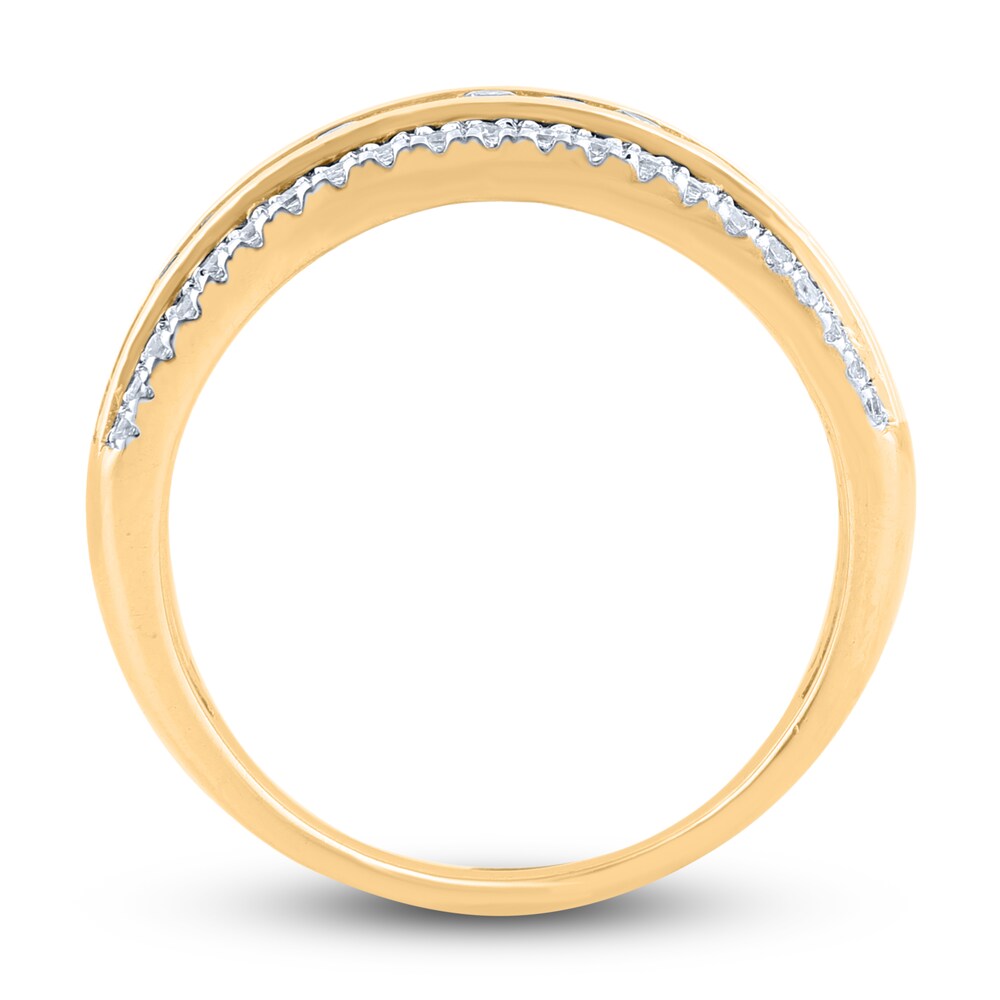 Diamond 4-Row Anniversary Band 1 ct tw Round 14K Yellow Gold p5sQpUth Diamond 4-Row Anniversary Band 1 ct tw Round 14K Yellow Gold p5sQpUth