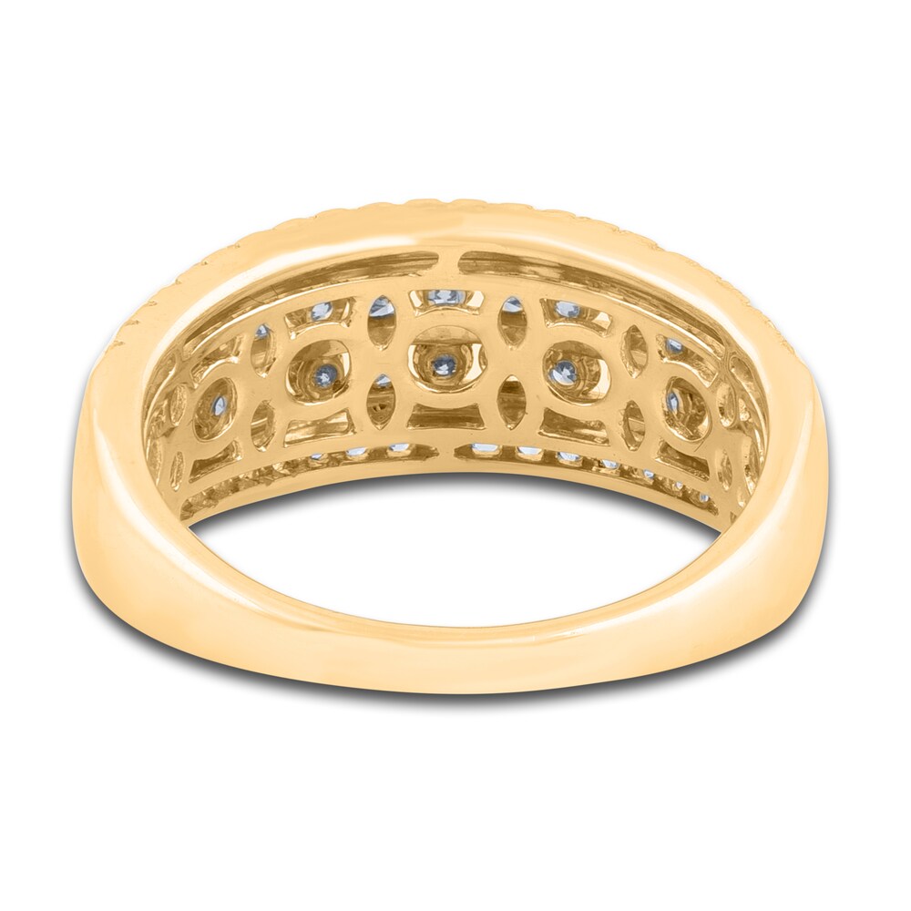 Diamond 4-Row Anniversary Band 1 ct tw Round 14K Yellow Gold p5sQpUth Diamond 4-Row Anniversary Band 1 ct tw Round 14K Yellow Gold p5sQpUth