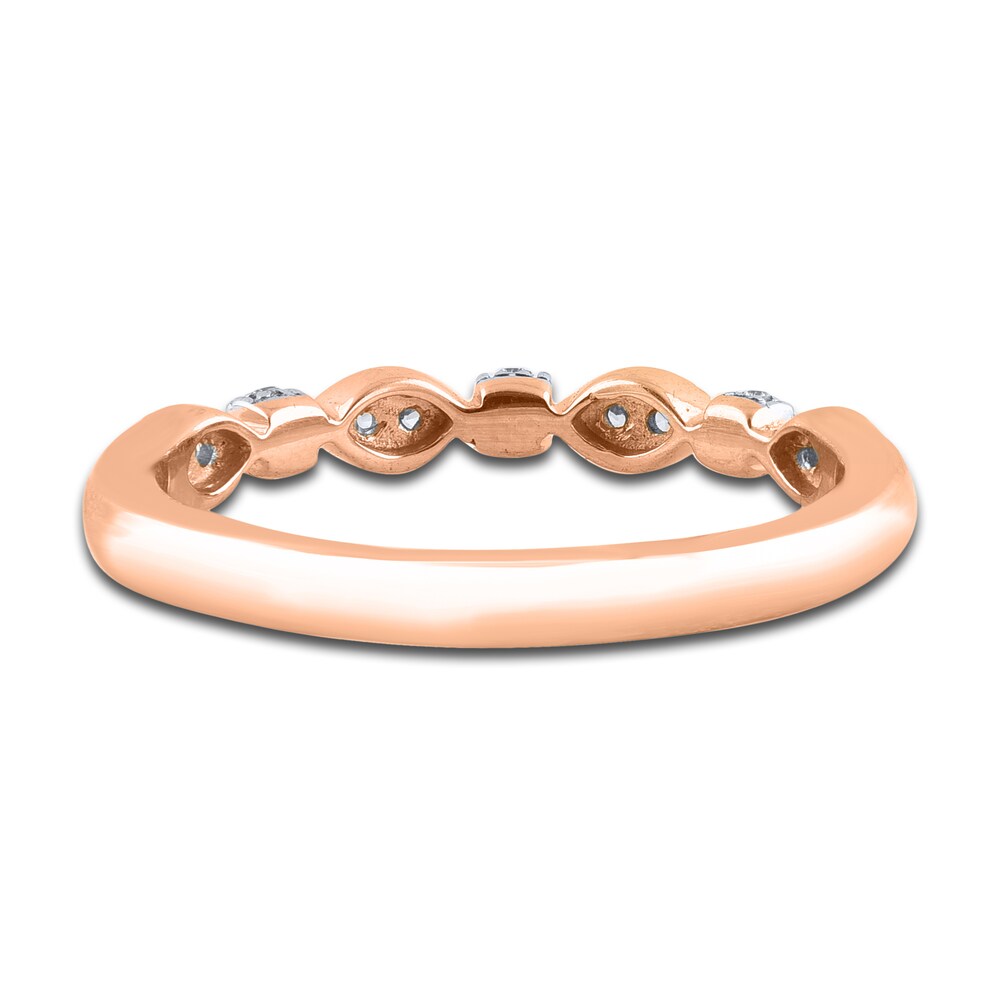 Diamond Wedding Band 1/10 ct tw Round 14K Rose Gold pPaUamCt Diamond Wedding Band 1/10 ct tw Round 14K Rose Gold pPaUamCt
