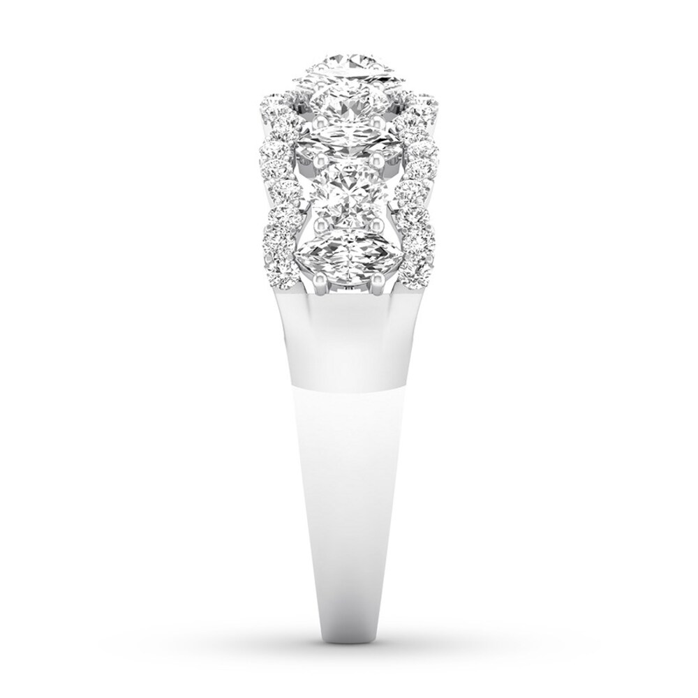 Diamond Anniversary Ring 3/4 ct tw Round/Marquise 14K White Gold pRNS7Ome Diamond Anniversary Ring 3/4 ct tw Round/Marquise 14K White Gold pRNS7Ome