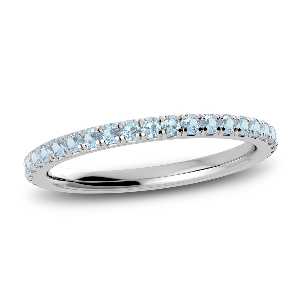 Juliette Maison Natural Aquamarine Eternity Ring 10K White Gold pjFEFxKF Juliette Maison Natural Aquamarine Eternity Ring 10K White Gold pjFEFxKF