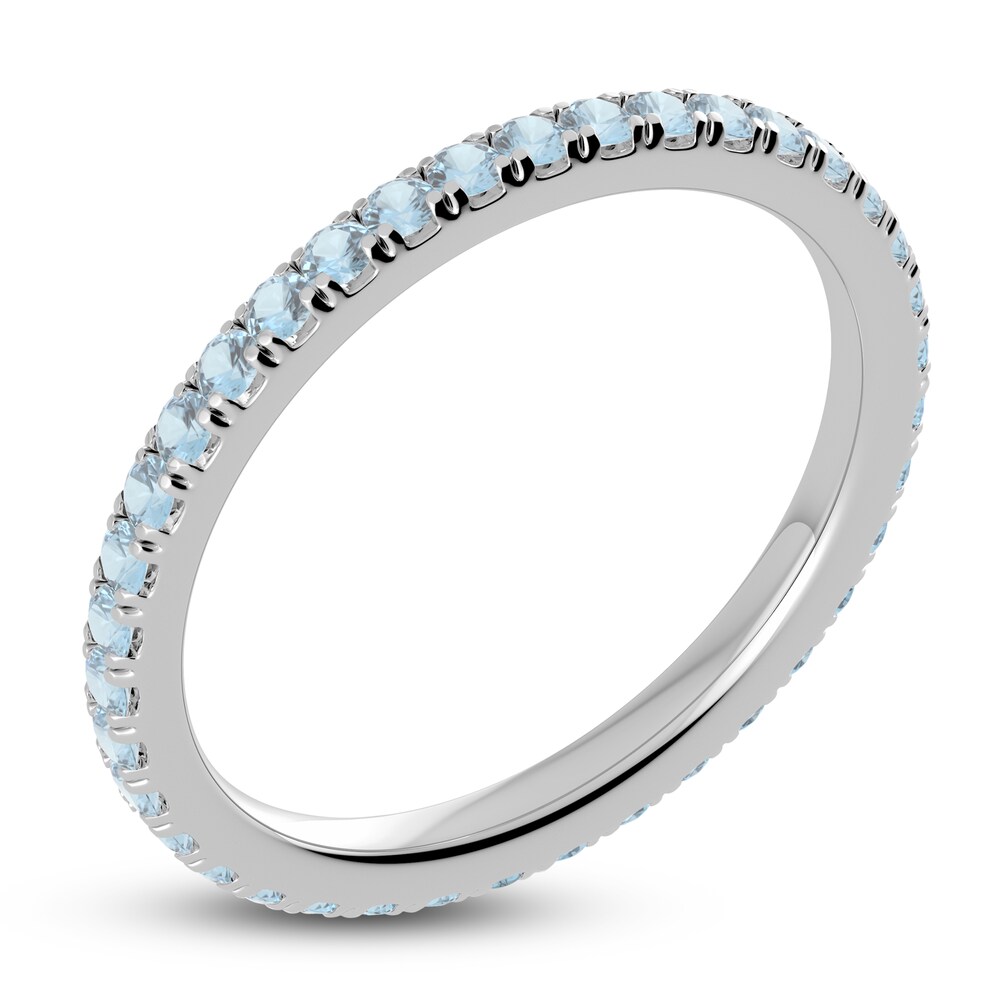 Juliette Maison Natural Aquamarine Eternity Ring 10K White Gold pjFEFxKF Juliette Maison Natural Aquamarine Eternity Ring 10K White Gold pjFEFxKF