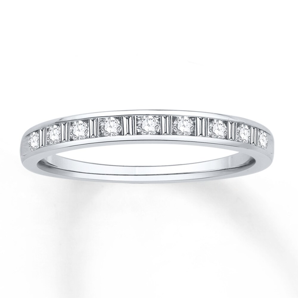 Diamond Anniversary Band 1/4 ct tw Round/Baguette 14K White Gold pqvVFgdg Diamond Anniversary Band 1/4 ct tw Round/Baguette 14K White Gold pqvVFgdg
