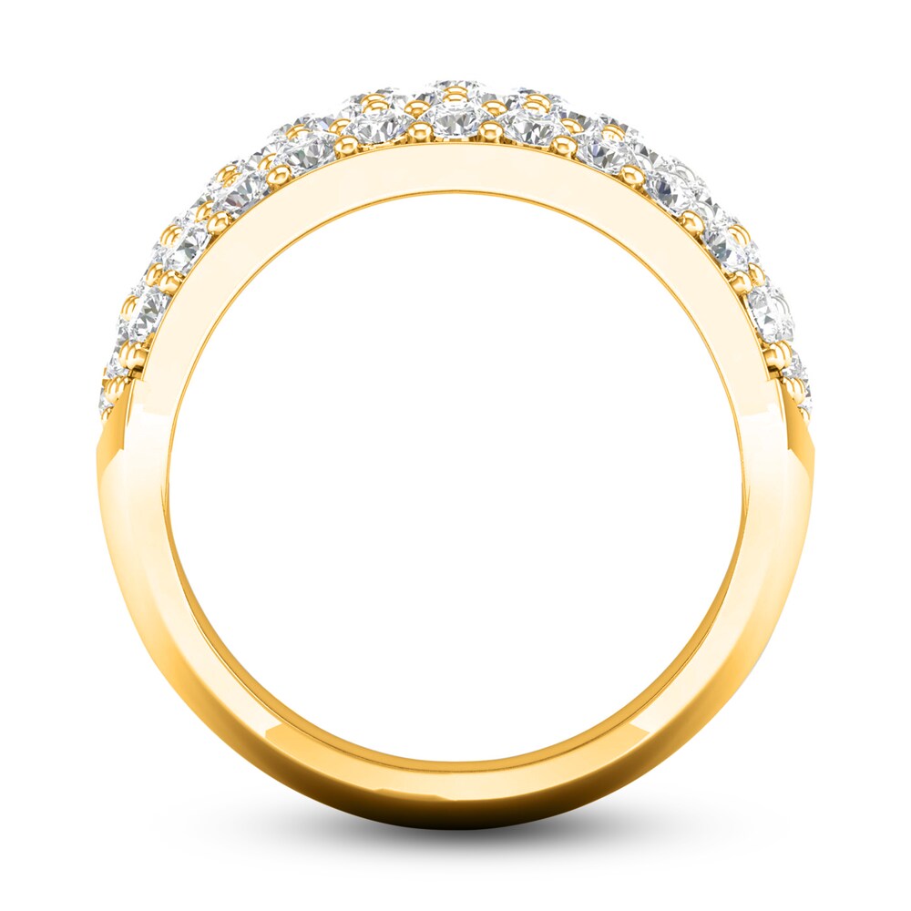 Lab-Created Diamond Pave Ring 3 ct tw Round 14K Yellow Gold pvPR1Itq Lab-Created Diamond Pave Ring 3 ct tw Round 14K Yellow Gold pvPR1Itq