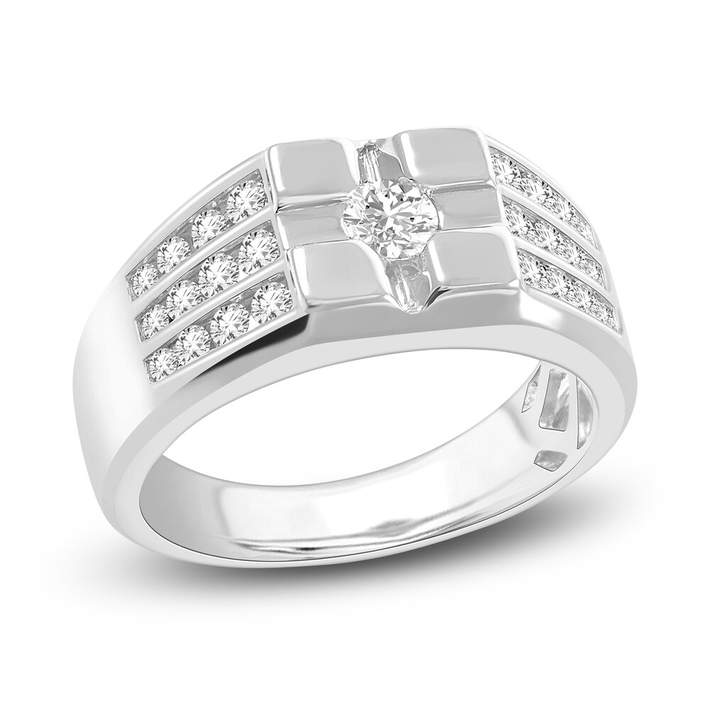 Men's Diamond Ring 1 ct tw Round 14K White Gold q3LSsRua Men's Diamond Ring 1 ct tw Round 14K White Gold q3LSsRua