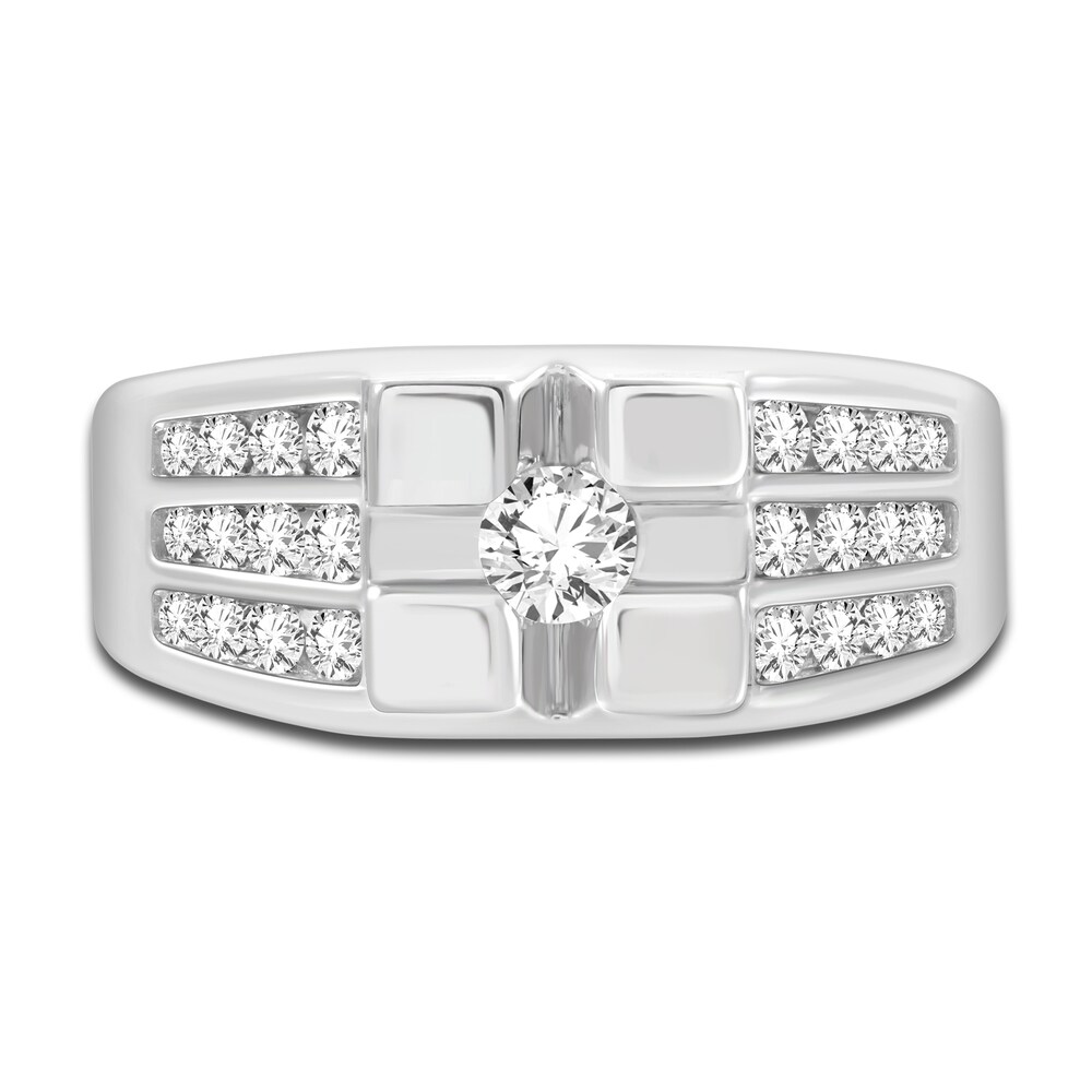 Men\'s Diamond Ring 1 ct tw Round 14K White Gold q3LSsRua Men\'s Diamond Ring 1 ct tw Round 14K White Gold q3LSsRua