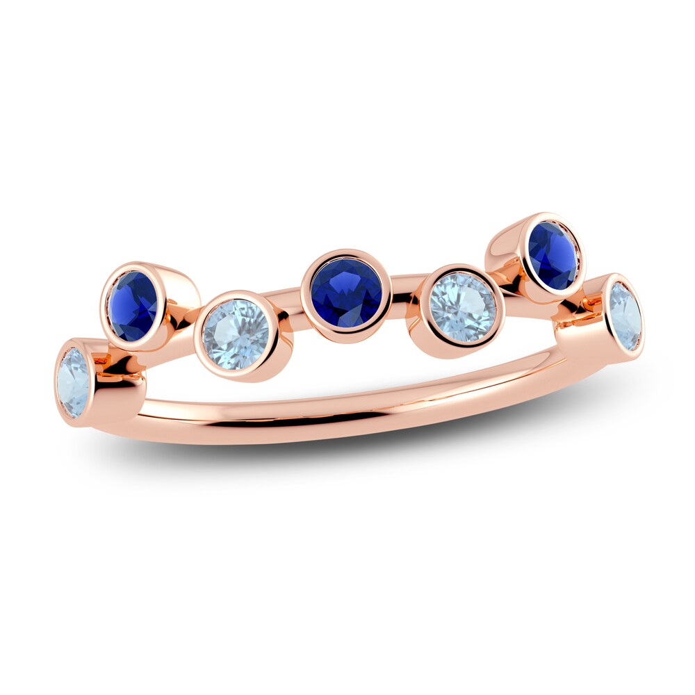 Juliette Maison Natural Aquamarine & Natural Blue Sapphire Ring 10K Rose Gold q6FTPaYh Juliette Maison Natural Aquamarine & Natural Blue Sapphire Ring 10K Rose Gold q6FTPaYh