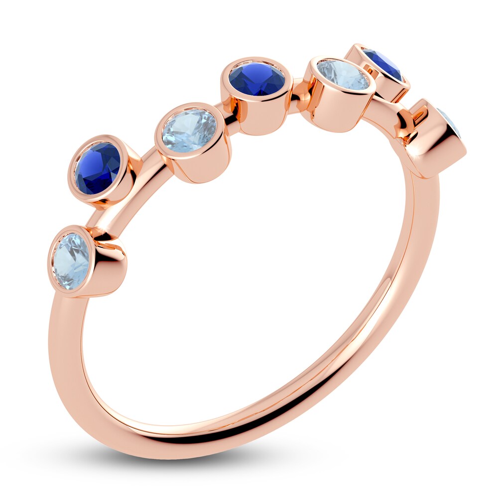 Juliette Maison Natural Aquamarine & Natural Blue Sapphire Ring 10K Rose Gold q6FTPaYh Juliette Maison Natural Aquamarine & Natural Blue Sapphire Ring 10K Rose Gold q6FTPaYh