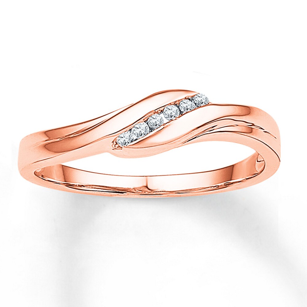 Diamond Ring 1/20 ct tw Round-cut 10K Rose Gold q82mIkz1 Diamond Ring 1/20 ct tw Round-cut 10K Rose Gold q82mIkz1