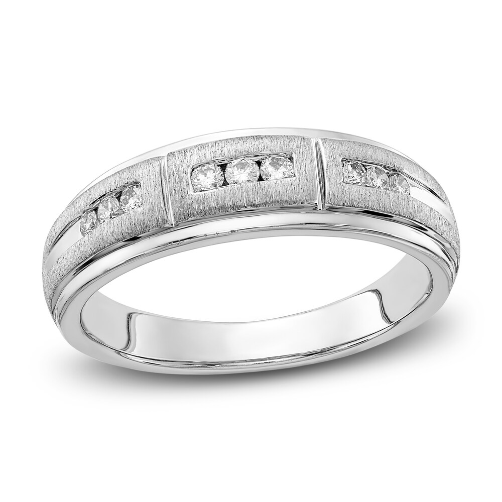 Men's Diamond Wedding Band 1/5 ct tw Round 10K White Gold qJFMGadJ Men's Diamond Wedding Band 1/5 ct tw Round 10K White Gold qJFMGadJ