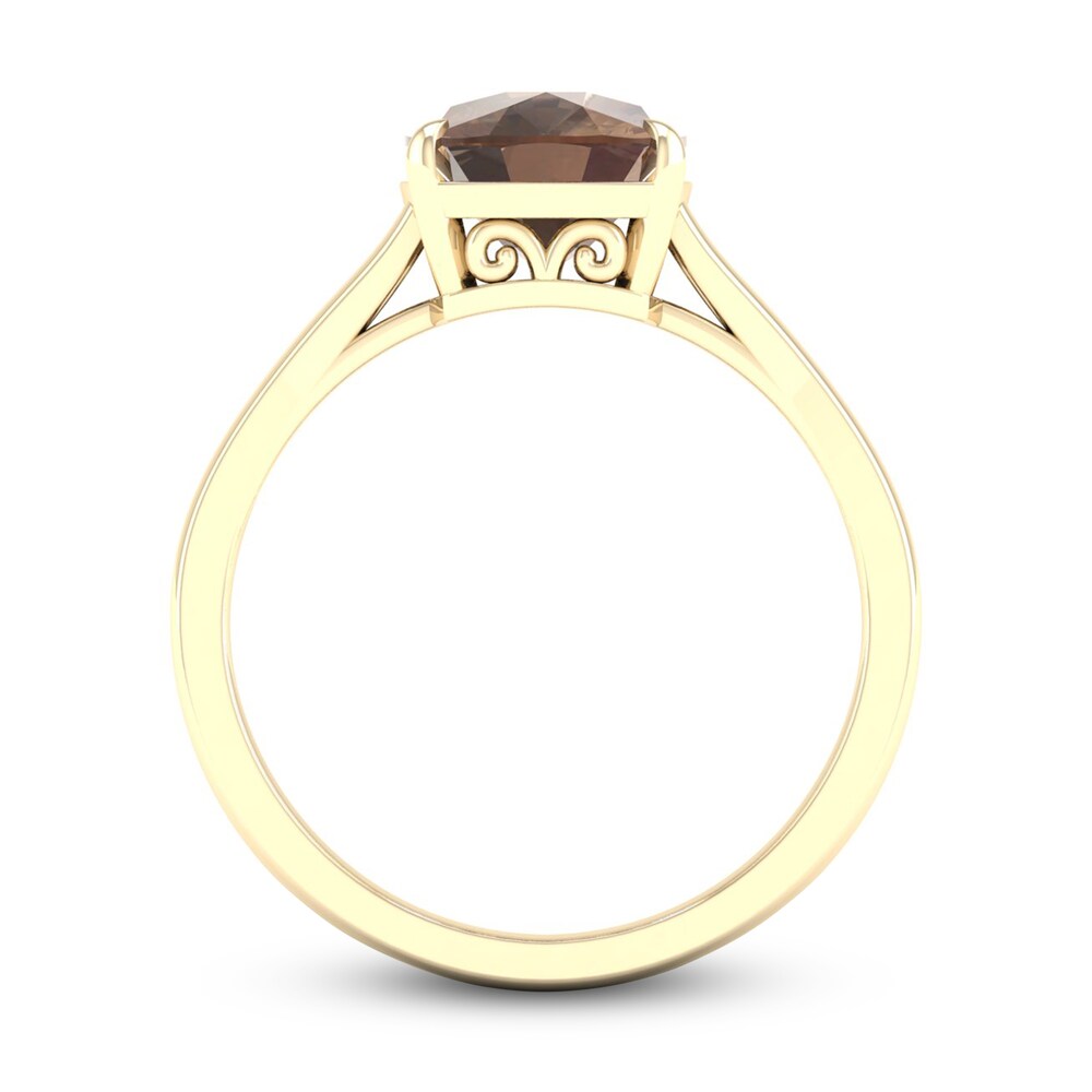 Natural Smoky Quartz Ring 14K Yellow Gold qTARUxzq Natural Smoky Quartz Ring 14K Yellow Gold qTARUxzq