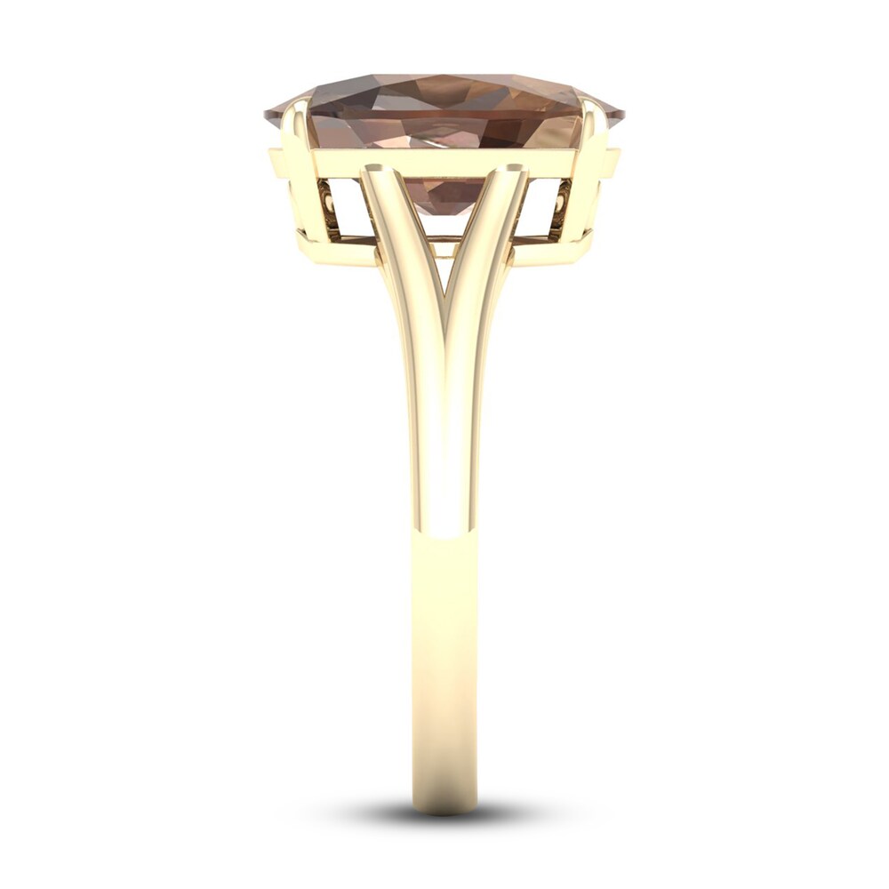 Natural Smoky Quartz Ring 14K Yellow Gold qTARUxzq Natural Smoky Quartz Ring 14K Yellow Gold qTARUxzq