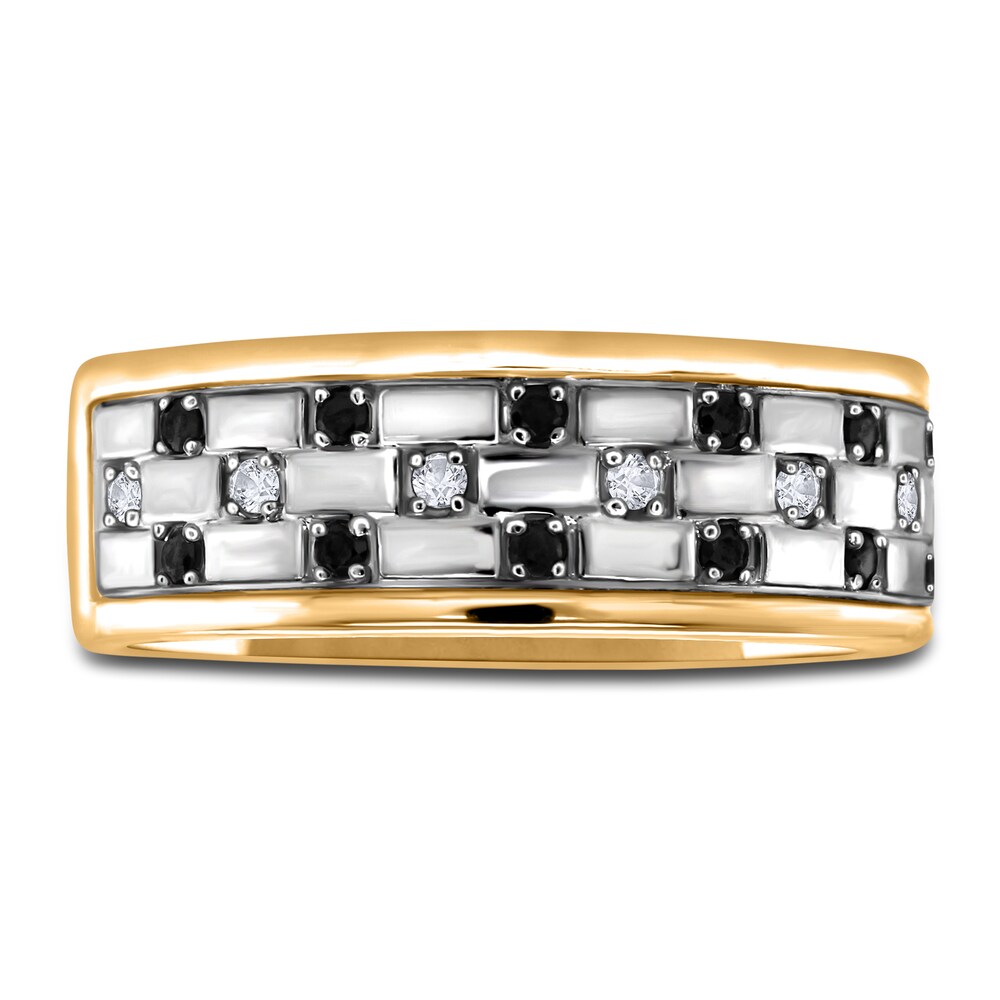Men\'s Black & White Diamond Ring 1/4 ct tw Round 14K Two-Tone qTEso8Ku Men\'s Black & White Diamond Ring 1/4 ct tw Round 14K Two-Tone qTEso8Ku