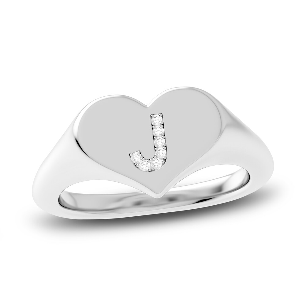 Juliette Maison Diamond Initial Heart Signet Ring 1/15 ct tw Round 10K White Gold qZxyEf0g Juliette Maison Diamond Initial Heart Signet Ring 1/15 ct tw Round 10K White Gold qZxyEf0g