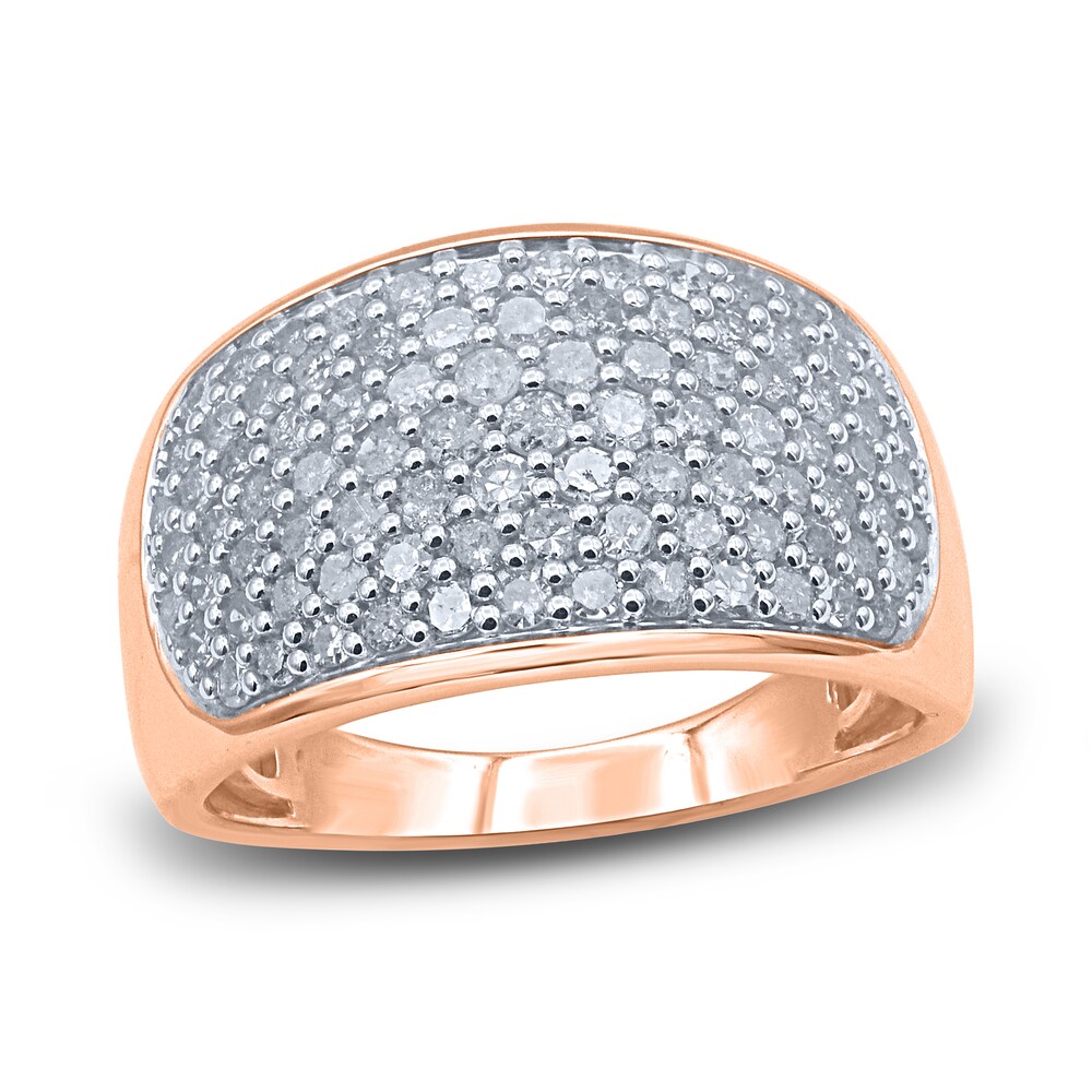 Diamond Pave Anniversary Band 1 ct tw Round 14K Rose Gold qa0h34YH Diamond Pave Anniversary Band 1 ct tw Round 14K Rose Gold qa0h34YH