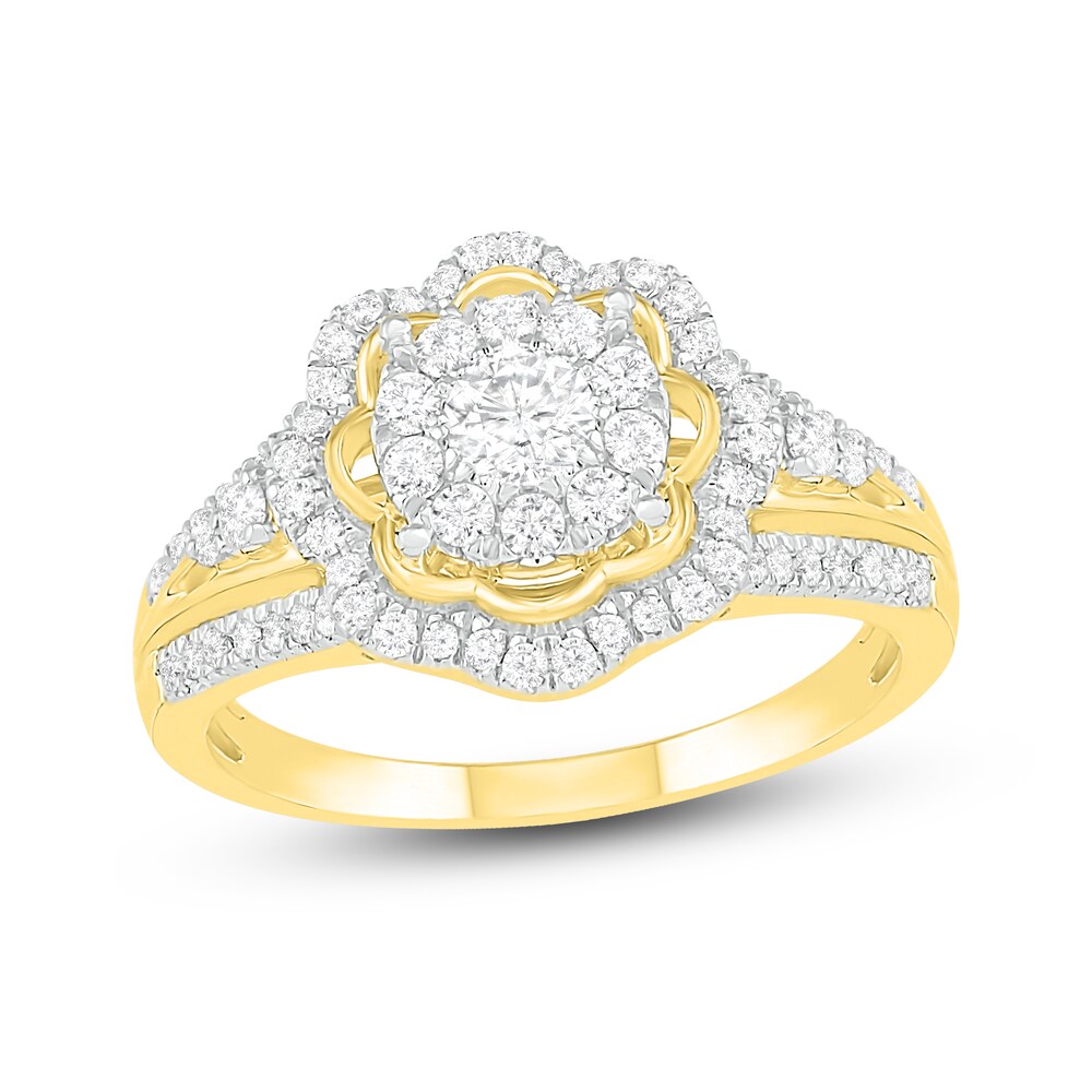 Diamond Ring 5/8 ct tw Round 14K Yellow Gold qb0CNY7N Diamond Ring 5/8 ct tw Round 14K Yellow Gold qb0CNY7N