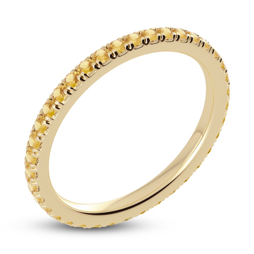 Juliette Maison Natural Citrine Eternity Ring 10K Yellow Gold qdOjM7v4