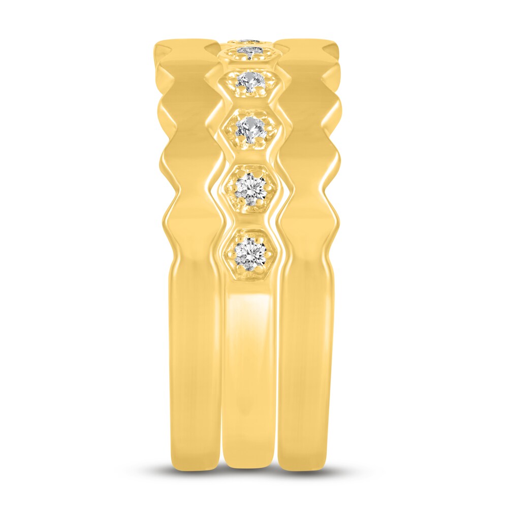 Diamond Stackable Ring 1/6 ct tw Round 14K Yellow Gold qroyExMR