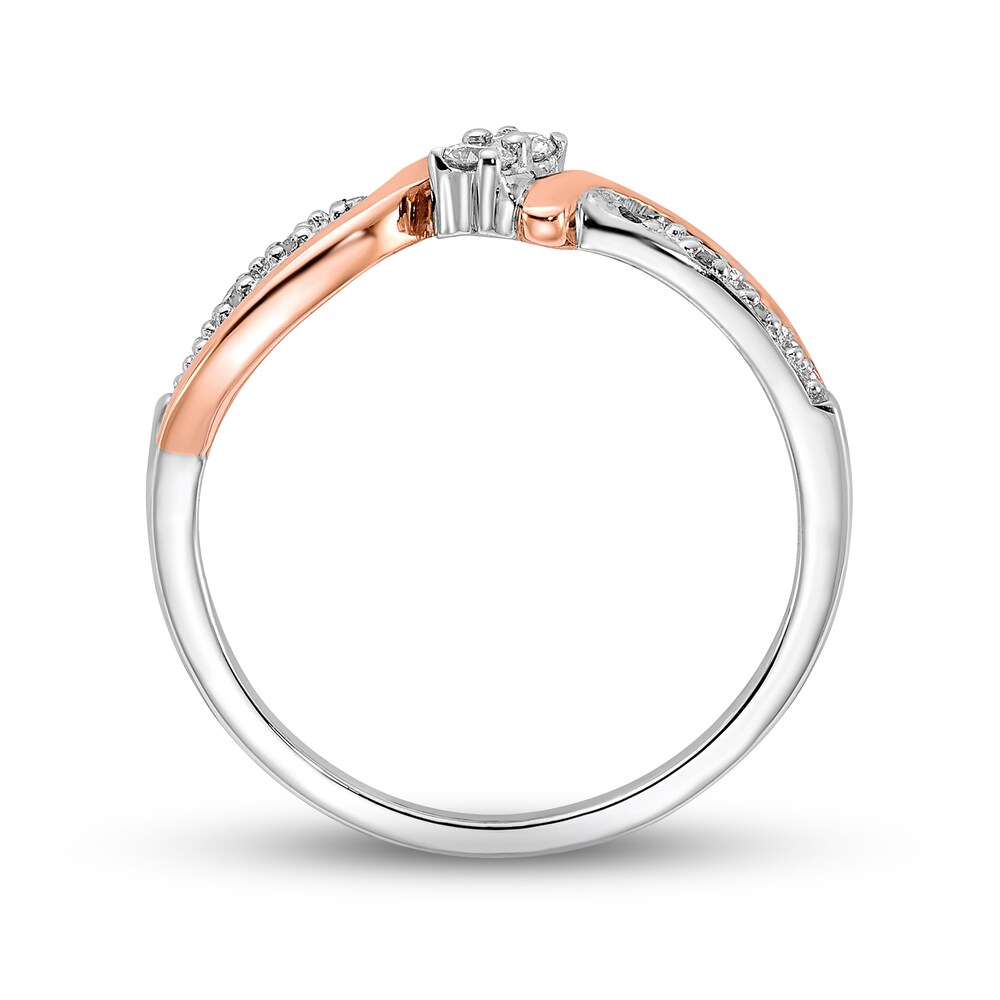 Diamond Ring 1/10 ct tw Round 10K Two-Tone Gold qtaN37xT Diamond Ring 1/10 ct tw Round 10K Two-Tone Gold qtaN37xT