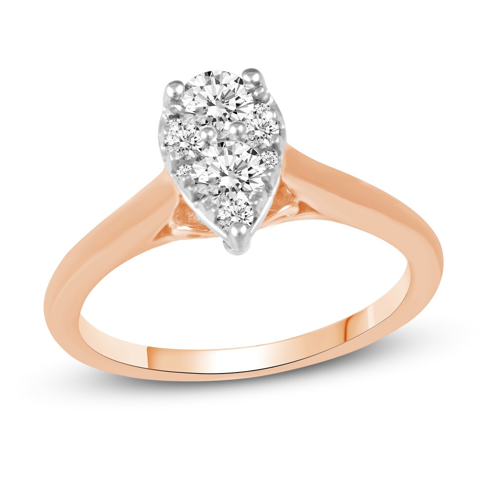 Diamond Engagement Ring 1/2 ct tw Round 14K Rose Gold quZy2GDf Diamond Engagement Ring 1/2 ct tw Round 14K Rose Gold quZy2GDf