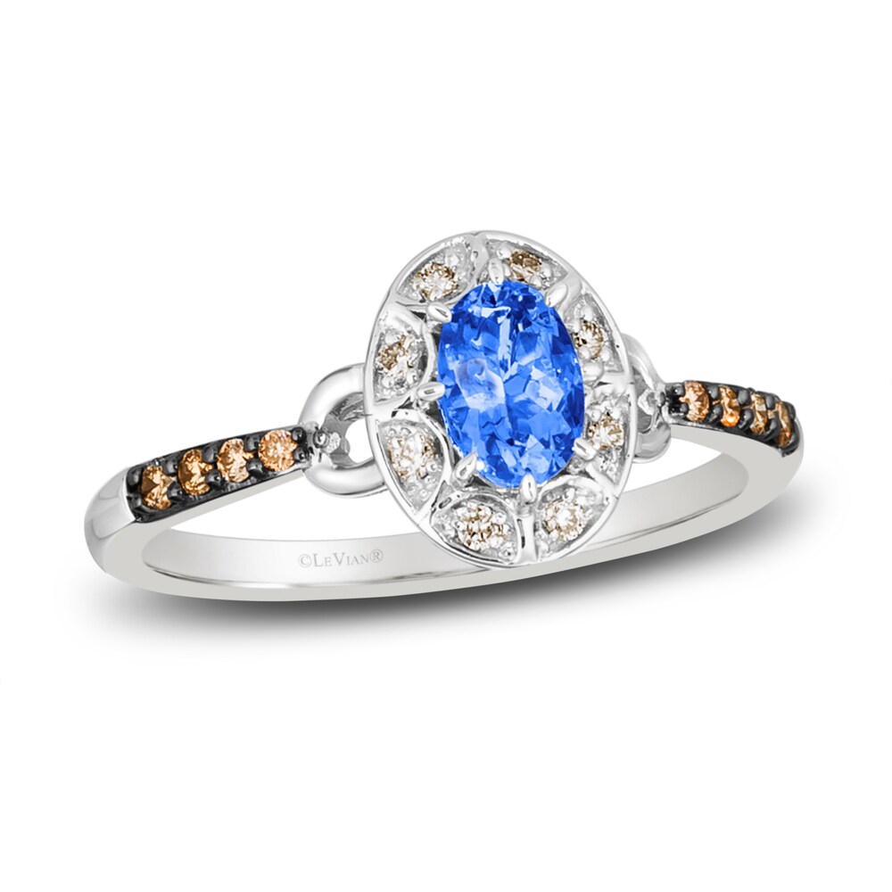 Le Vian Natural Sapphire Ring 1/8 ct tw Diamonds 14K Vanilla Gold r2ByMjea Le Vian Natural Sapphire Ring 1/8 ct tw Diamonds 14K Vanilla Gold r2ByMjea