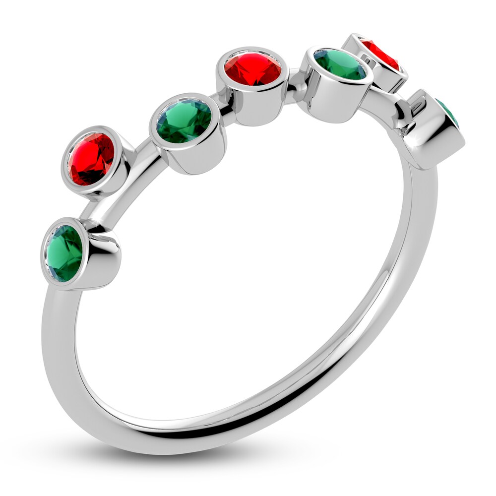 Juliette Maison Natural Ruby & Natural Emerald Ring 10K White Gold rDdLWyox Juliette Maison Natural Ruby & Natural Emerald Ring 10K White Gold rDdLWyox