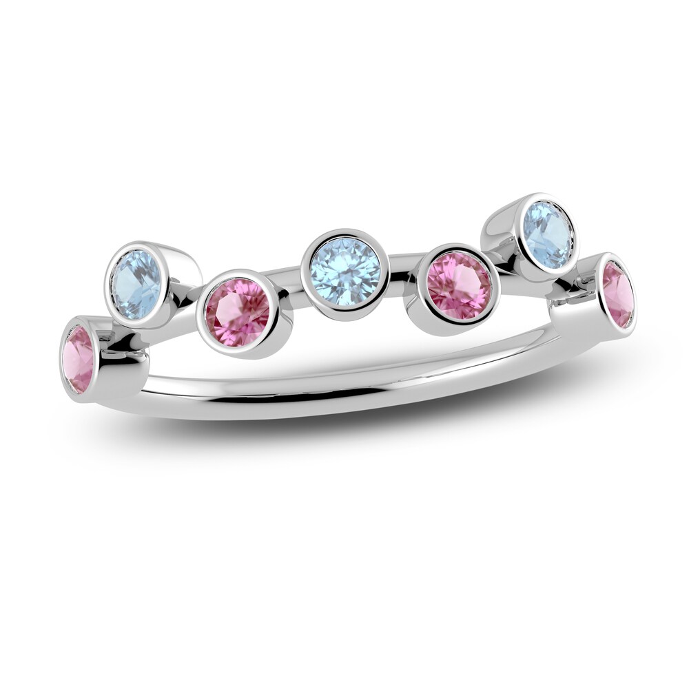 Juliette Maison Natural Aquamarine & Natural Pink Tourmaline Ring 10K White Gold rK5f0mjc Juliette Maison Natural Aquamarine & Natural Pink Tourmaline Ring 10K White Gold rK5f0mjc