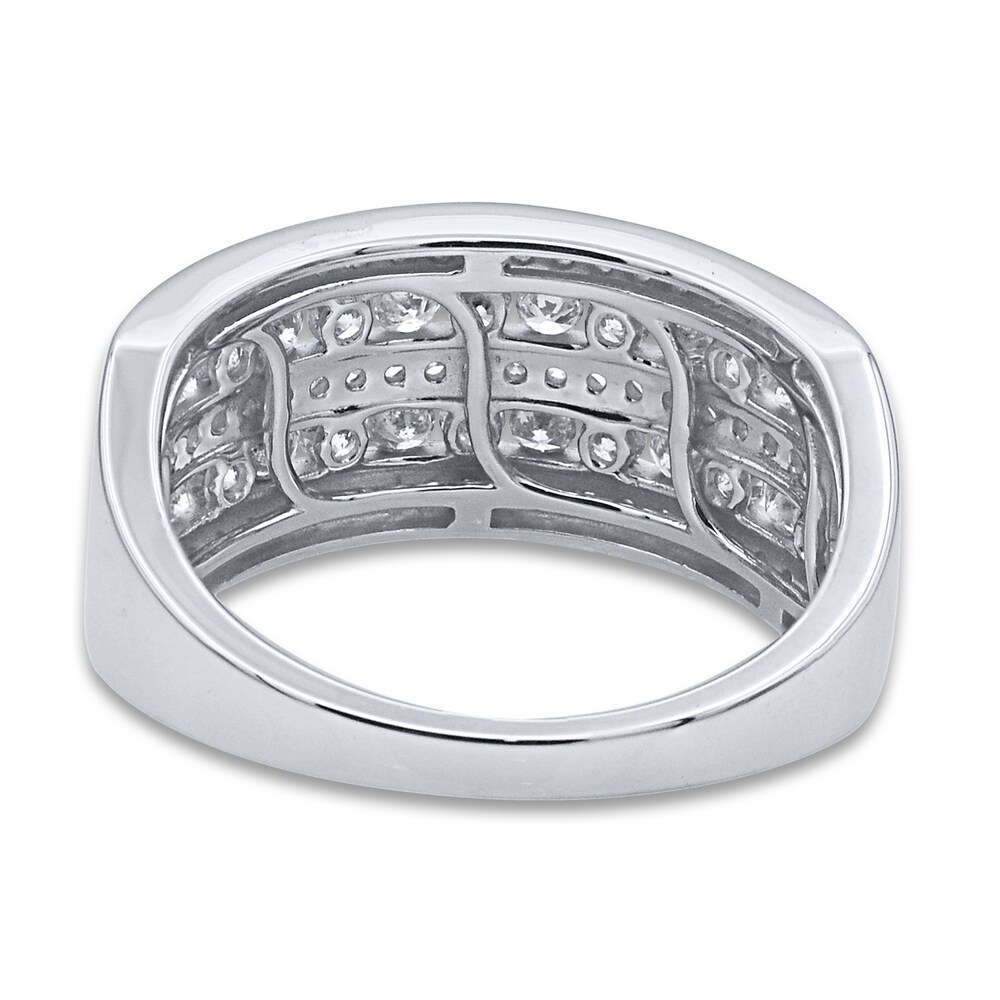 Diamond Multi-Row Anniversary Band 1 ct tw Round 14K White Gold rk5R2xfQ Diamond Multi-Row Anniversary Band 1 ct tw Round 14K White Gold rk5R2xfQ