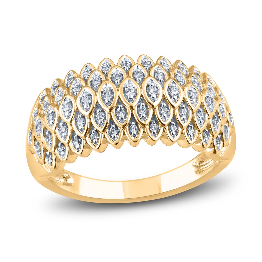 Diamond Multi-Row Anniversary Band 1/4 ct tw Round 14K Yellow Gold rpfzJD5j Diamond Multi-Row Anniversary Band 1/4 ct tw Round 14K Yellow Gold rpfzJD5j