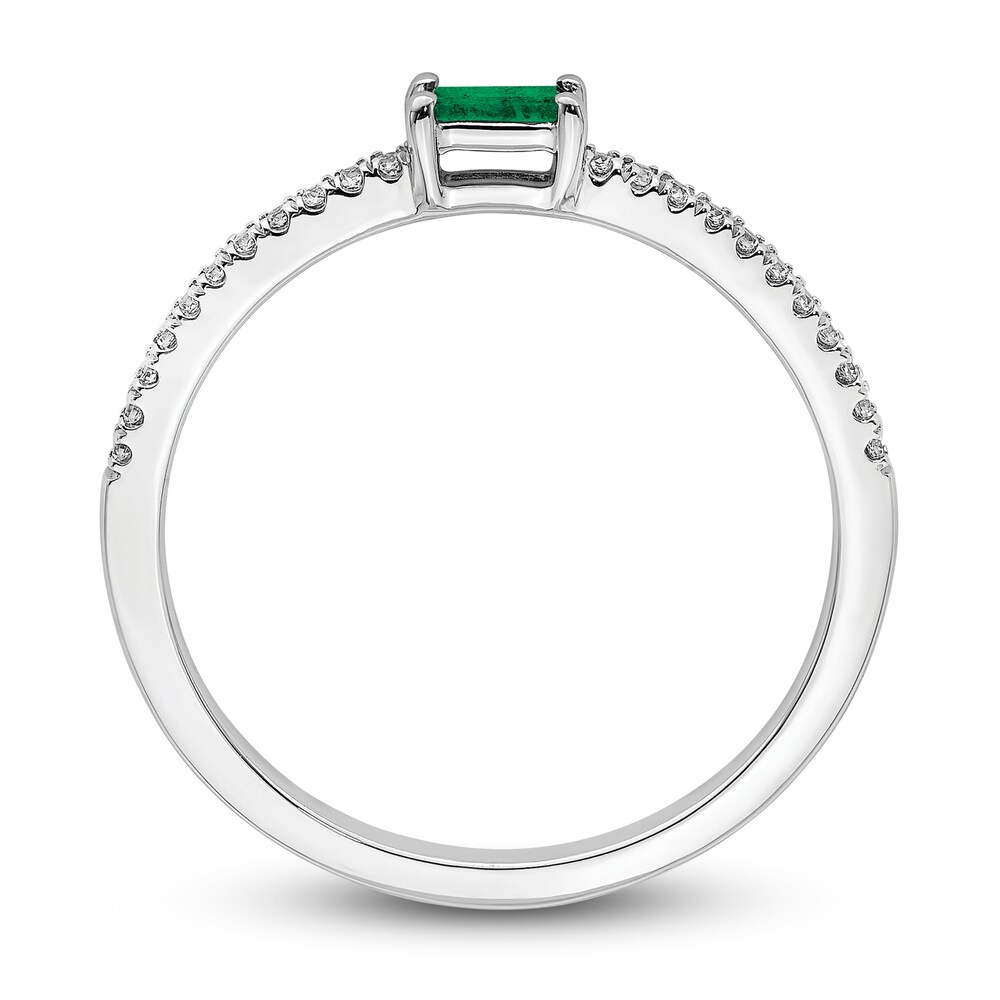 Natural Emerald Wedding Band 1/15 ct tw Round 14K White Gold s2aLwmir Natural Emerald Wedding Band 1/15 ct tw Round 14K White Gold s2aLwmir