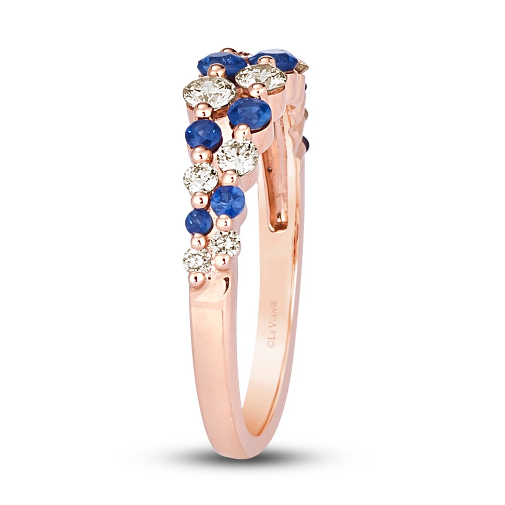 Le Vian Natural Blue Sapphire Ring 1/2 ct tw Diamonds 14K Strawberry Gold s93Fz946 Le Vian Natural Blue Sapphire Ring 1/2 ct tw Diamonds 14K Strawberry Gold s93Fz946