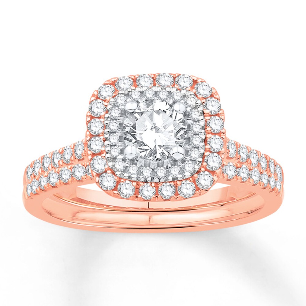 Diamond Bridal Set 3/4 ct tw Round-cut 14K Two-Tone Gold sCrWA8mp Diamond Bridal Set 3/4 ct tw Round-cut 14K Two-Tone Gold sCrWA8mp