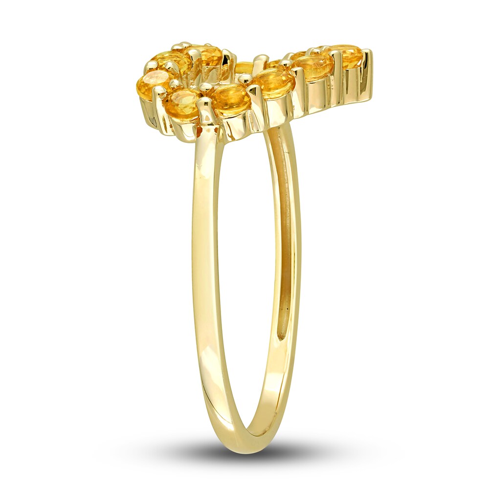 Natural Citrine Heart Ring 10K Yellow Gold sE10zgNi Natural Citrine Heart Ring 10K Yellow Gold sE10zgNi