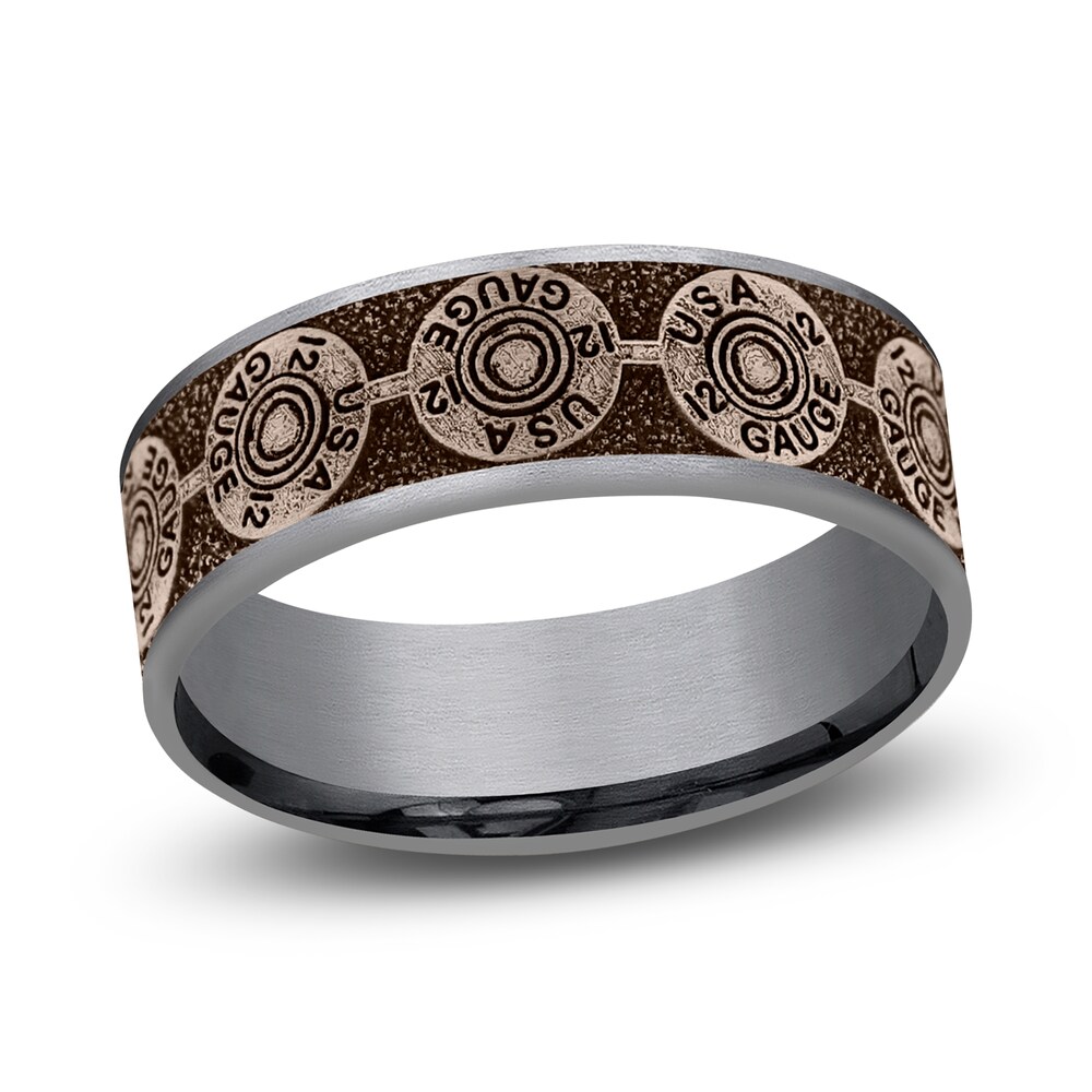 Men's Bullet Wedding Band 14K Rose Gold/Tantalum 7.5mm sGSPVlkP Men's Bullet Wedding Band 14K Rose Gold/Tantalum 7.5mm sGSPVlkP