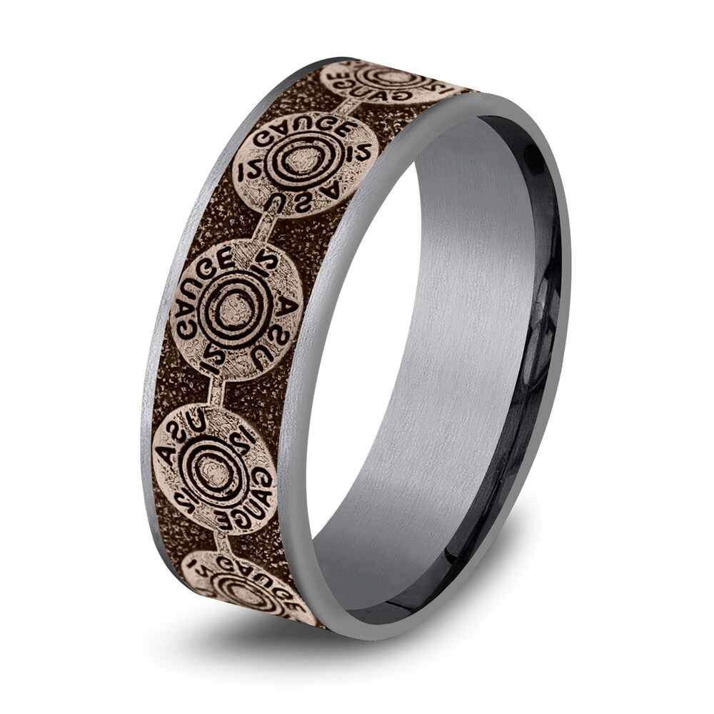 Men\'s Bullet Wedding Band 14K Rose Gold/Tantalum 7.5mm sGSPVlkP Men\'s Bullet Wedding Band 14K Rose Gold/Tantalum 7.5mm sGSPVlkP