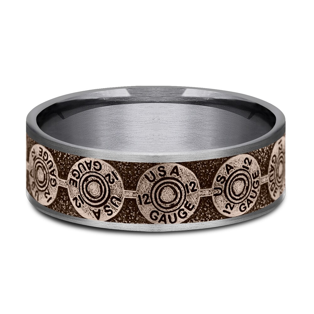 Men\'s Bullet Wedding Band 14K Rose Gold/Tantalum 7.5mm sGSPVlkP Men\'s Bullet Wedding Band 14K Rose Gold/Tantalum 7.5mm sGSPVlkP