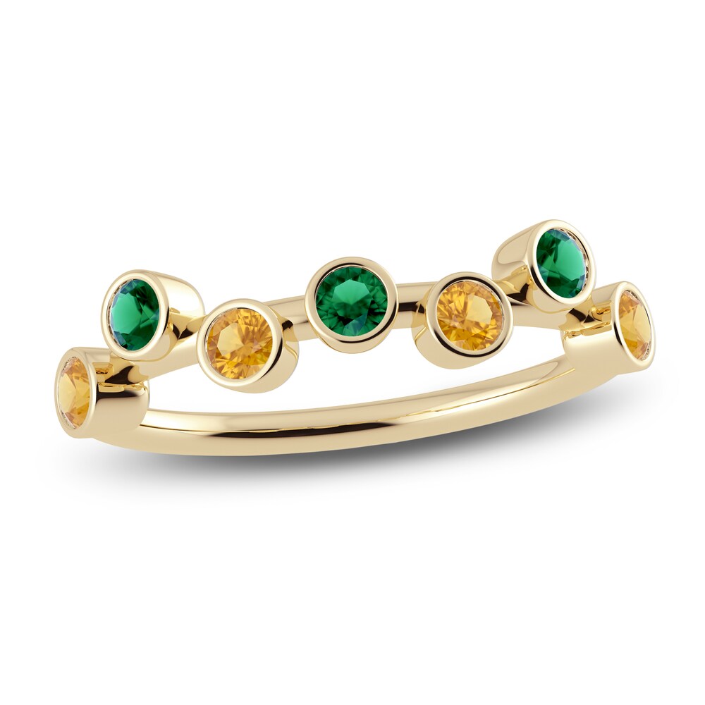 Juliette Maison Natural Citrine & Natural Emerald Ring 10K Yellow Gold sPQWKqP3 Juliette Maison Natural Citrine & Natural Emerald Ring 10K Yellow Gold sPQWKqP3