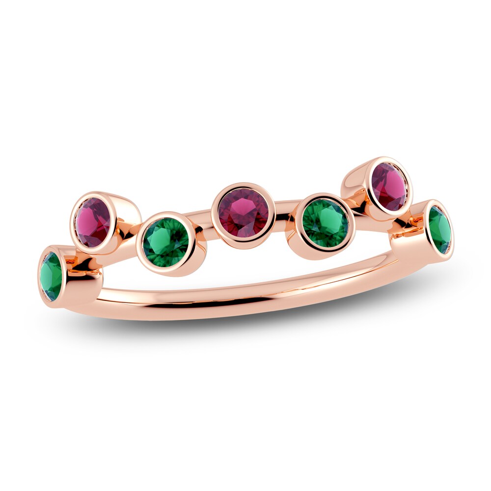 Juliette Maison Natural Emerald & Natural Rhodolite Garnet Ring 10K Rose Gold sQ2yL57X Juliette Maison Natural Emerald & Natural Rhodolite Garnet Ring 10K Rose Gold sQ2yL57X