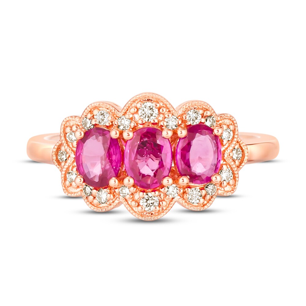 Le Vian Natural Ruby Ring 1/6 ct tw Diamonds 14K Strawberry Gold sV2ae8qy Le Vian Natural Ruby Ring 1/6 ct tw Diamonds 14K Strawberry Gold sV2ae8qy