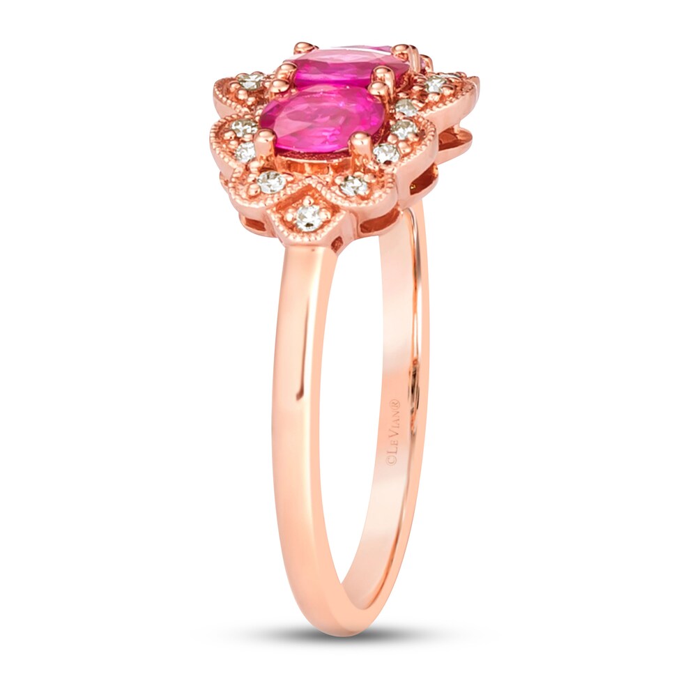 Le Vian Natural Ruby Ring 1/6 ct tw Diamonds 14K Strawberry Gold sV2ae8qy Le Vian Natural Ruby Ring 1/6 ct tw Diamonds 14K Strawberry Gold sV2ae8qy