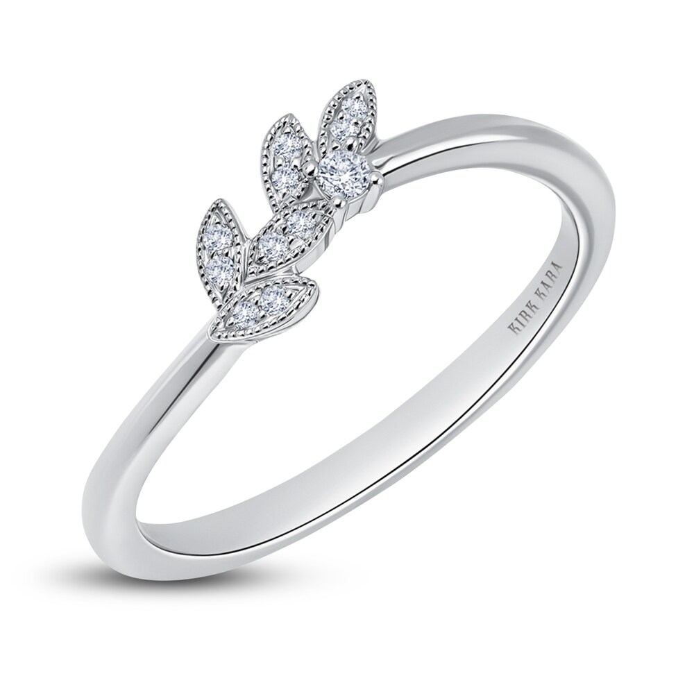 Kirk Kara Diamond Leaf Wedding Band 1/20 ct tw Round 14K White Gold sdm3qC1p Kirk Kara Diamond Leaf Wedding Band 1/20 ct tw Round 14K White Gold sdm3qC1p