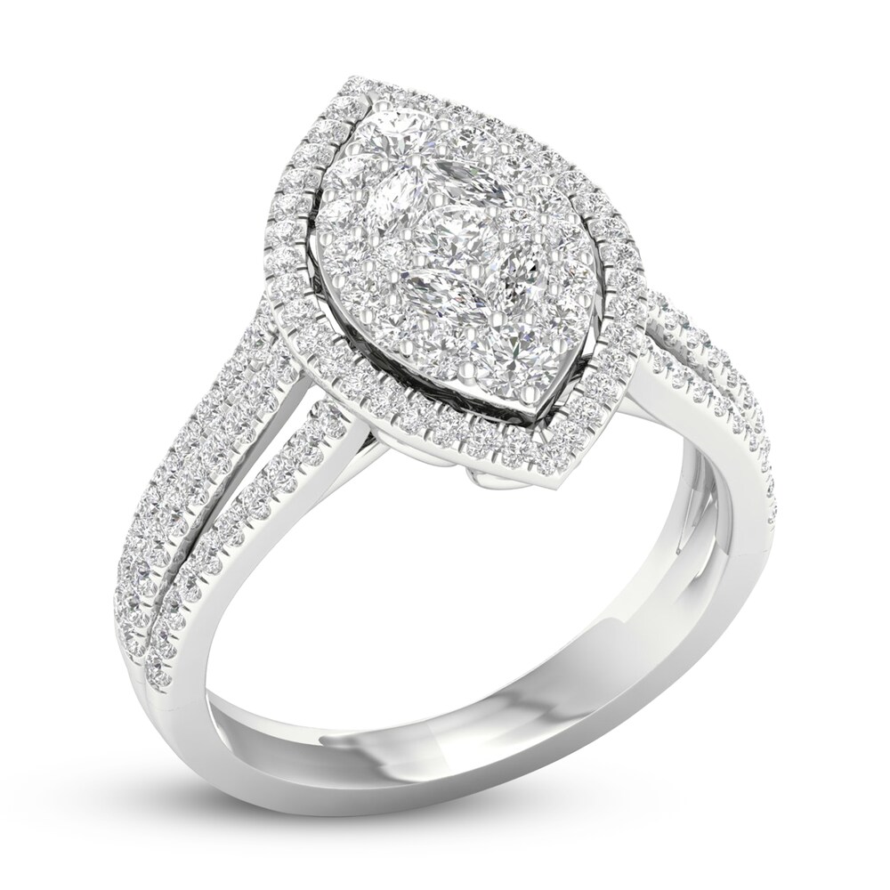 Diamond Ring 1 ct tw Marquise/Round 14K White Gold sfU0jOsK Diamond Ring 1 ct tw Marquise/Round 14K White Gold sfU0jOsK