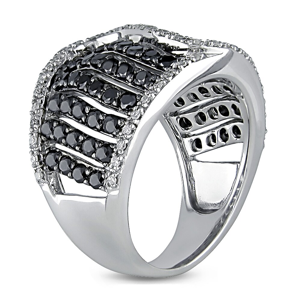 Black & White Diamond Band 2 ct tw Round Sterling Silver sgwJFiG5 Black & White Diamond Band 2 ct tw Round Sterling Silver sgwJFiG5
