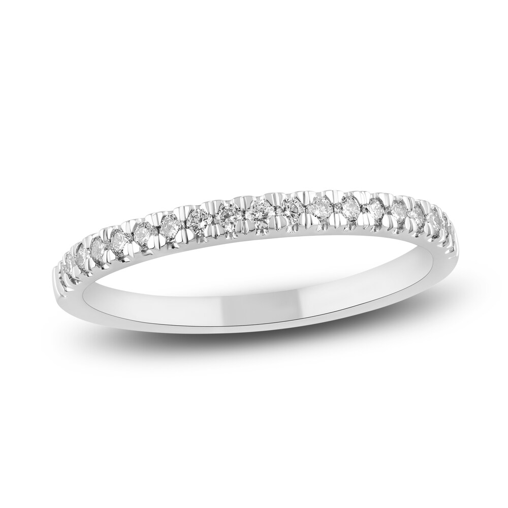 Diamond Wedding Band 1/4 ct tw Round 14K White Gold sqBDltFL Diamond Wedding Band 1/4 ct tw Round 14K White Gold sqBDltFL