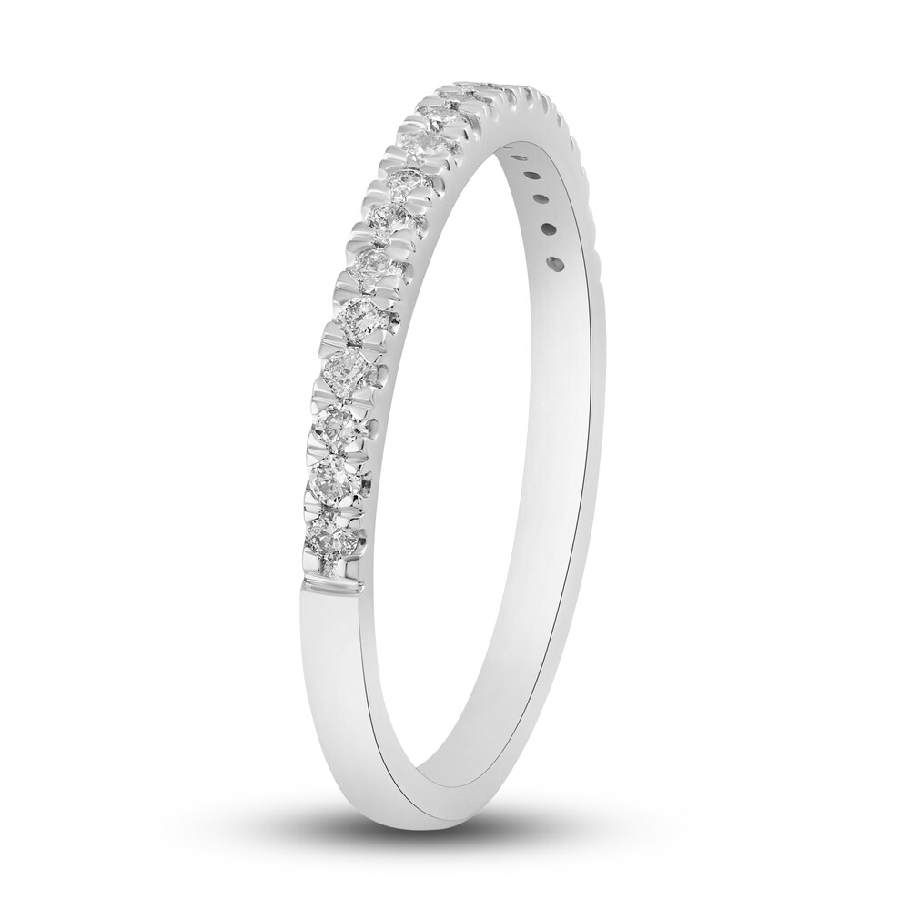 Diamond Wedding Band 1/4 ct tw Round 14K White Gold sqBDltFL Diamond Wedding Band 1/4 ct tw Round 14K White Gold sqBDltFL