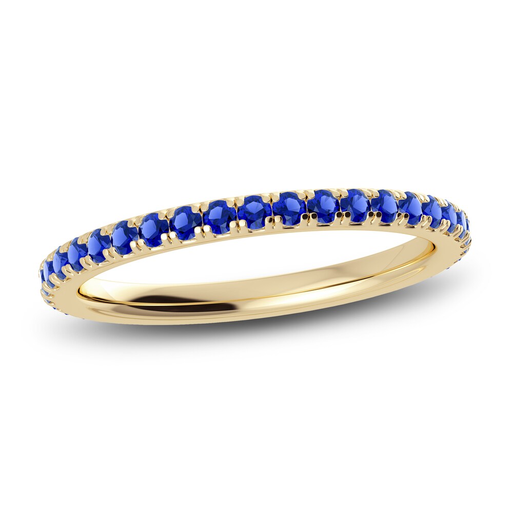 Juliette Maison Natural Blue Sapphire Eternity Ring 10K Yellow Gold t2qlNcs2 Juliette Maison Natural Blue Sapphire Eternity Ring 10K Yellow Gold t2qlNcs2