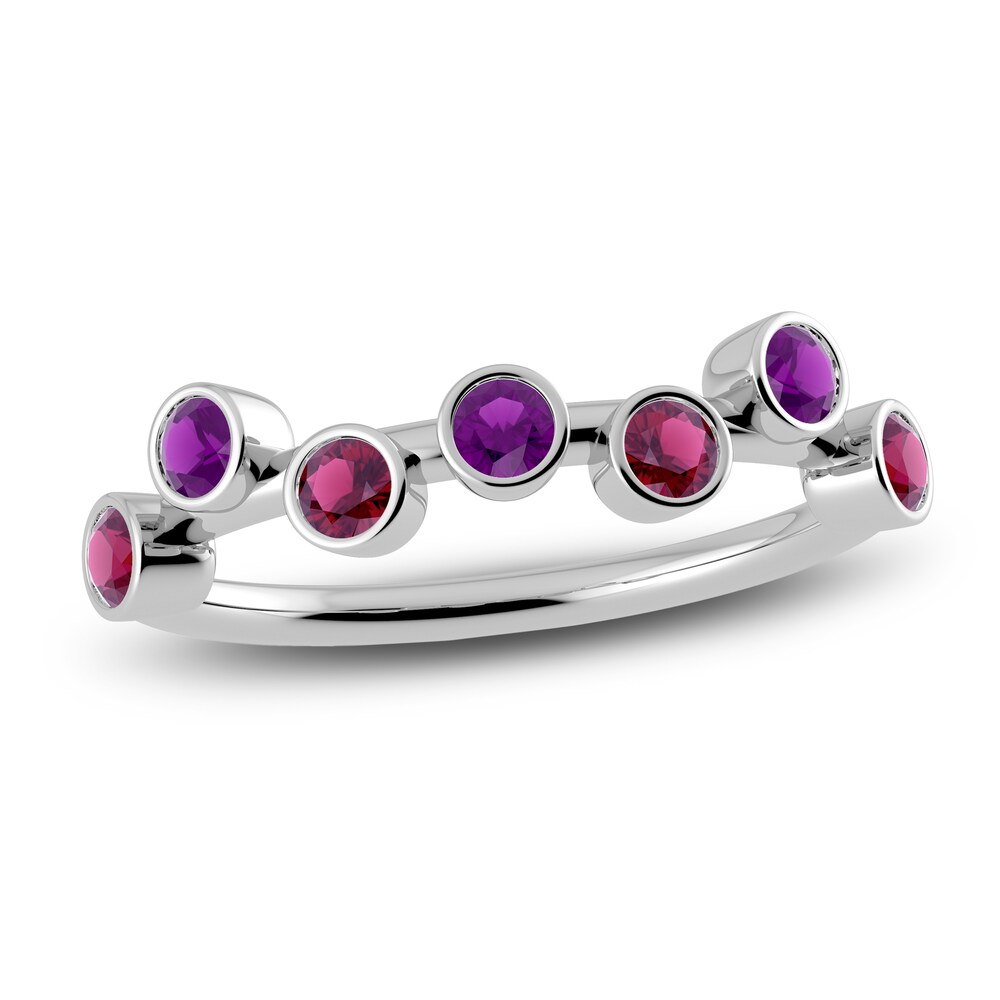 Juliette Maison Natural Amethyst & Natural Rhodolite Garnet Ring 10K White Gold t58ZJSUi Juliette Maison Natural Amethyst & Natural Rhodolite Garnet Ring 10K White Gold t58ZJSUi