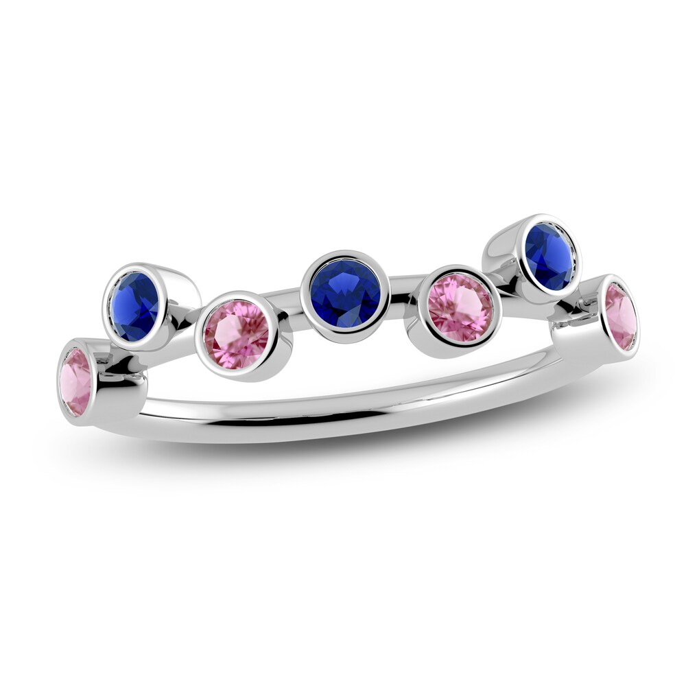 Juliette Maison Natural Pink Tourmaline & Natural Blue Sapphire Ring 10K White Gold tCgHc0hQ Juliette Maison Natural Pink Tourmaline & Natural Blue Sapphire Ring 10K White Gold tCgHc0hQ